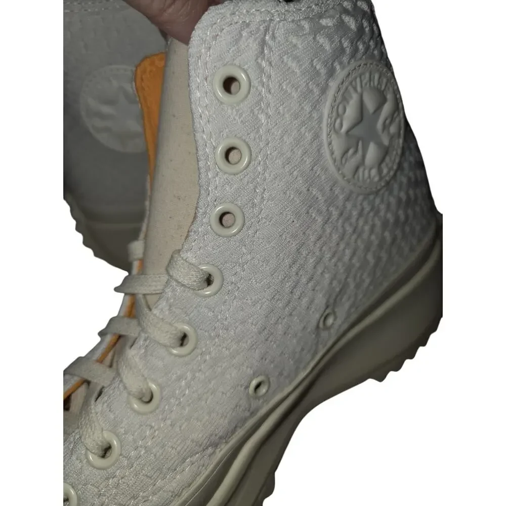 Converse Chuck Taylor All Star Move Platform High Top Knit Cream Womens Sneakers